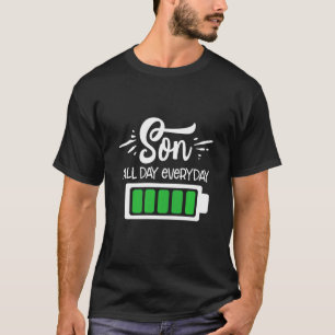 T-shirt Enfants Son Batterie complète Puissance Son Jours