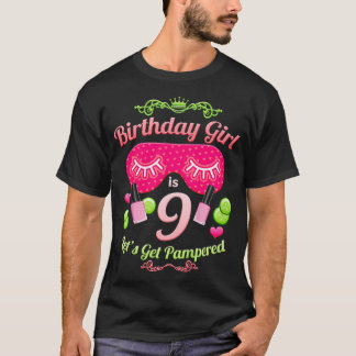 T-shirt Enfants SPA Fête d'anniversaire Filles âge 9