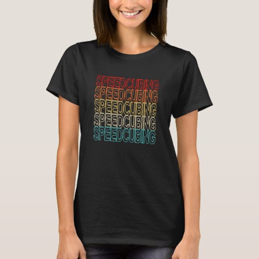 T-shirt enfants speedcuber rétro mignons cubeur rapide cub (Devant)