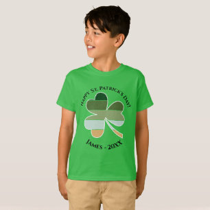 T-shirt Enfants St. Patrick's Day Shamrock irlandais en dé