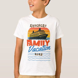 T-shirt Enfants Sunset Family Cruise Orange PERSONNALISER