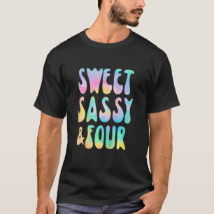 T-shirt Enfants Sweet Sassy et quatre 4e anniversaire fill