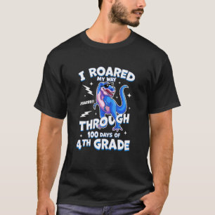 T-shirt Enfants T Rex 4e année I J'ai parcouru mon chemin