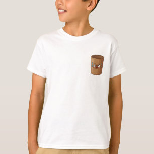 T-shirt Enfants Tasse Marron Café Nerveux Qui Transpirent