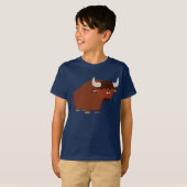T-shirt Enfants Taureau Cartoon Shy (Devant entier)