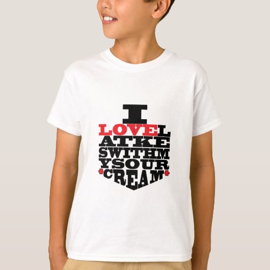 T-shirt Enfants Tee - shirts Hanoukka "I Love Latkes" (Devant)