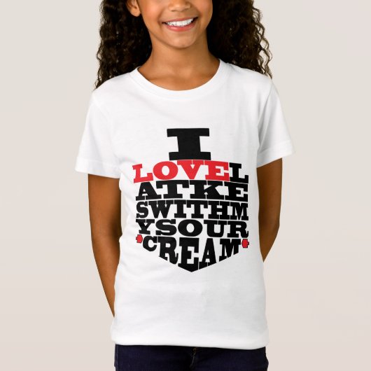 T-Shirt Enfants Tee - shirts Hanoukka "I Love Latkes" (Devant)