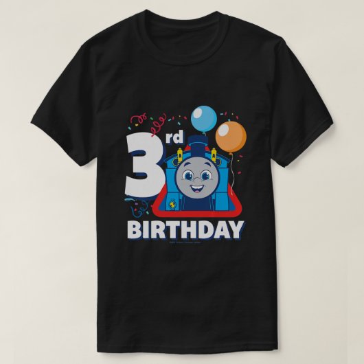 T-shirt Enfants Thomas & Amis - Joyeux 3e anniversaire Pre (Design devant)