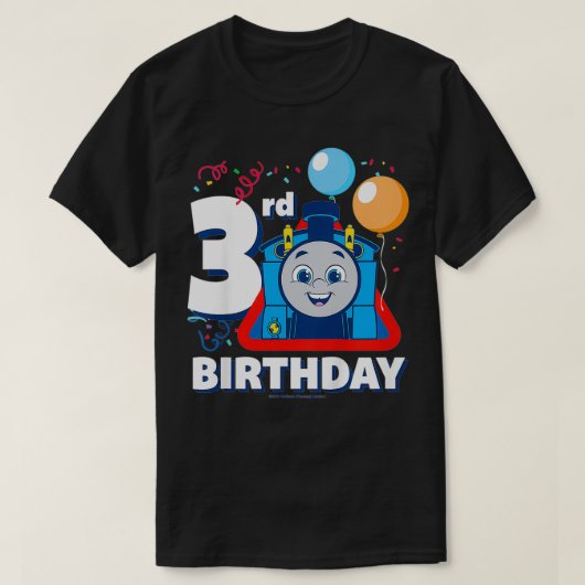 T-shirt Enfants Thomas et amis Joyeux 3e anniversaire  (Design devant)
