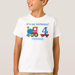T-shirt Enfants Train Birthday Boy