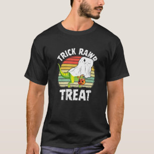 T-shirt Enfants Trick Rawr Treat Skeleton Dino Trex Toddle
