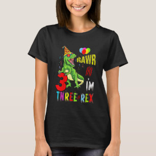 T-shirt Enfants Trois Rex Anniversaire tenue de fête Dinos