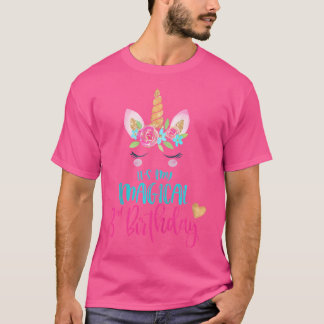 T-shirt Enfants Unicorn 3E Anniversaire Fête Chemise Fille