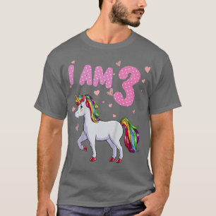 T-shirt Enfants Unicorn fille 3e anniversaire 3 ans fille