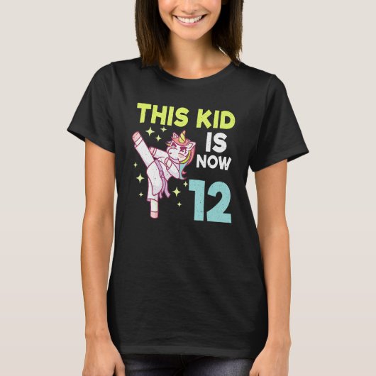 T-shirt Enfants Unicorn Karate Naissance 12 Karate (Devant)