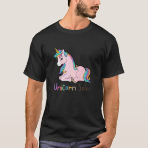 T-shirt Enfants Unicorn Solo Rainbow Unicorn Horn Cute Uni