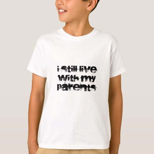 T-shirt Enfants Unisex Vit Toujours Avec Mes Paren (Devant)