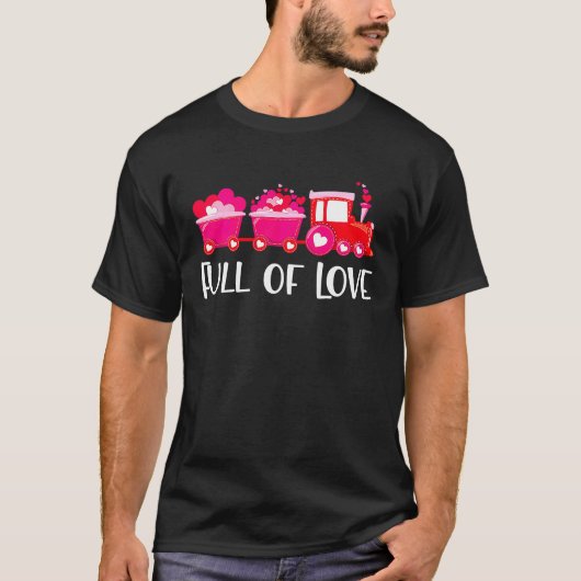 T-shirt Enfants Valentines Train De Jour Charges D'Amour C (Devant)