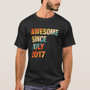 T-shirt Enfants Vintage 5ème anniversaire Awesome depuis J