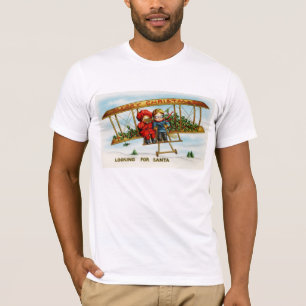 T-shirt Enfants Vintage De Noël À La Recherche De Père Noë
