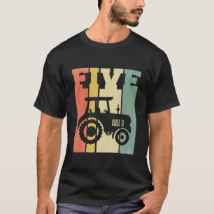 T-shirt Enfants Vintage tracteur agricole Cinq Ans 5E Anni