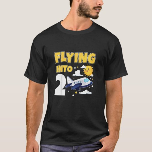 T-shirt Enfants Volant Dans 2 Avions Pilote 2 Ans 2e B (Devant)