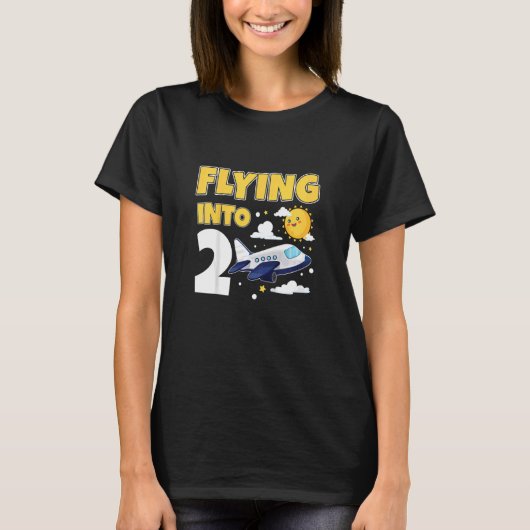 T-shirt Enfants Volant Dans 2 Avions Pilote 2 Ans 2e B (Devant)