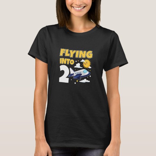 T-shirt Enfants Volant Dans 2 Avions Pilote 2 Ans 2e B (Devant)