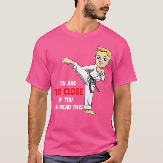 T-shirt Enfants Vous Êtes Trop Près Karate Boy (Devant)
