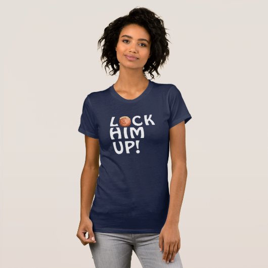 T-shirt "Enfermez-le !" Avec le gros visage d'atout (Devant entier)