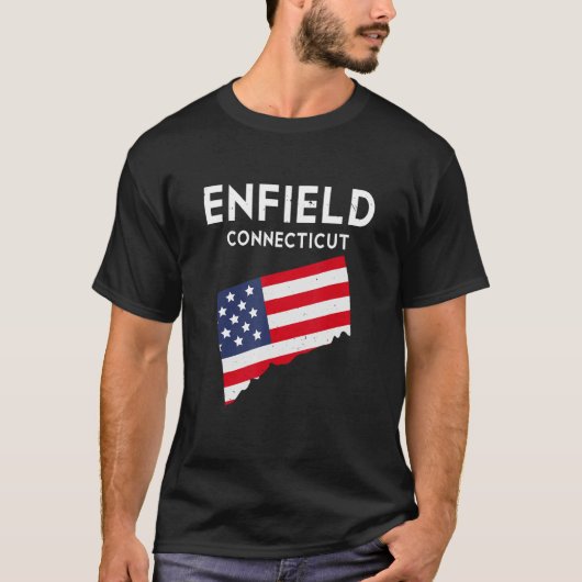 T-shirt Enfield Connecticut USA State America Travel Conne (Devant)