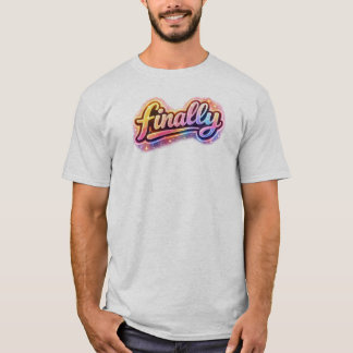 T-shirt Enfin autocollant pailleté arc-en-ciel | Esthétiqu