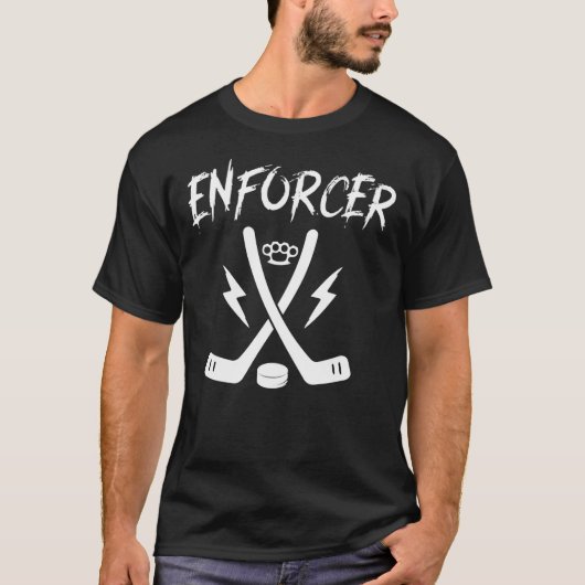T-shirt Enforcer Tough Guy Ice Hockey Goon Essential  (Devant)
