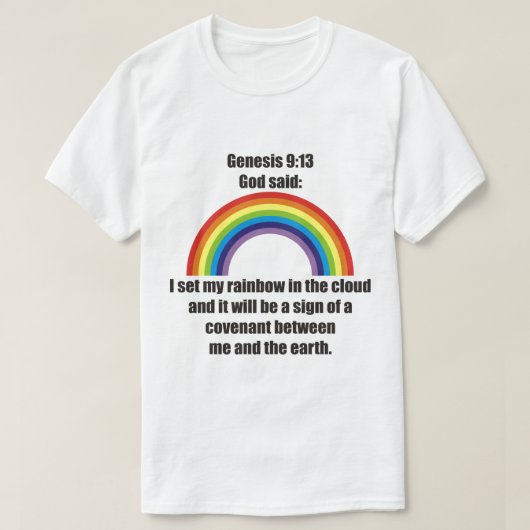 T-shirt Engagement de l'arc-en-ciel de Dieu (Design devant)