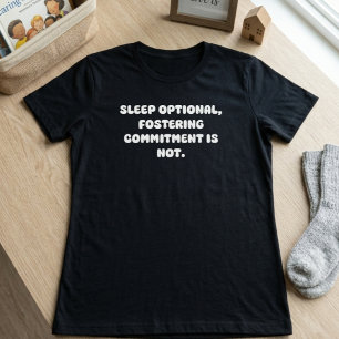 T-shirt Engagement de Parrainage avec Sommeil Facultatif p
