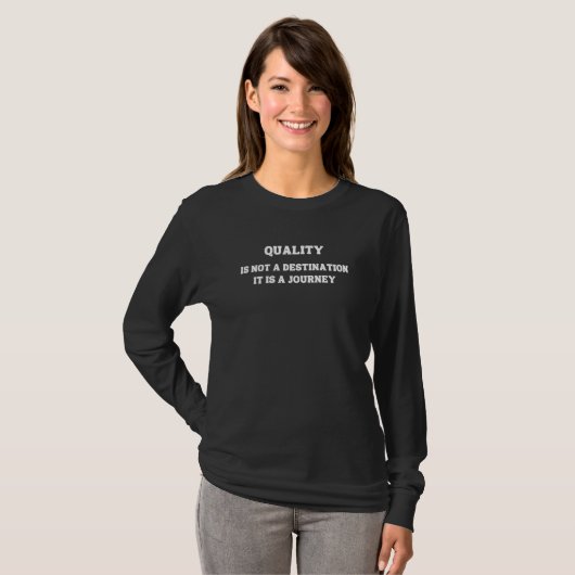 T-shirt Engagement envers la qualité : un voyage d'excelle (Devant entier)
