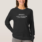 T-shirt Engagement envers la qualité : un voyage d'excelle (Devant)