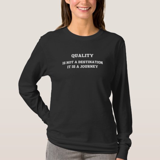 T-shirt Engagement envers la qualité : un voyage d'excelle (Devant)