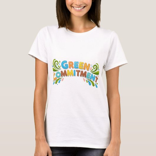 T-shirt Engagement vert. (Devant)