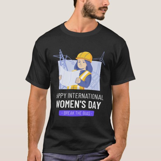 T-shirt Engineer Break Bias Happy International Women s Da (Devant)