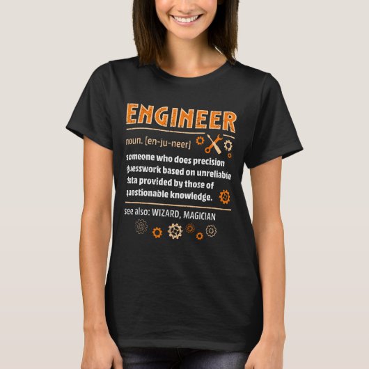T-shirt Engineer Definition Funny Engineering Nerdy Scienc (Devant)