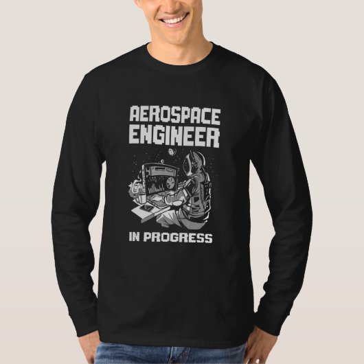 T-shirt Engineer in Progress Engineering Future Aerospace  (Devant)