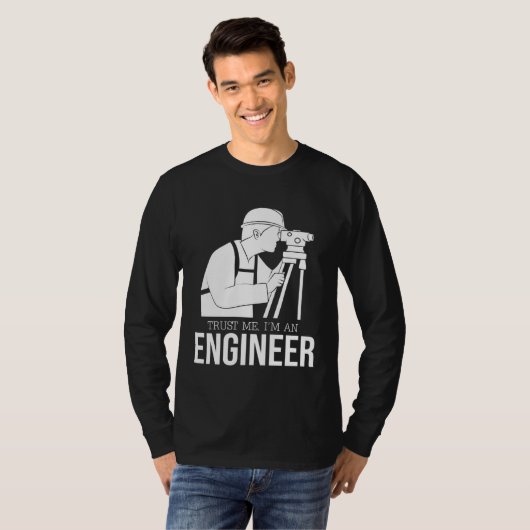 T-shirt engineer joke    text  humour  engineer (Devant entier)