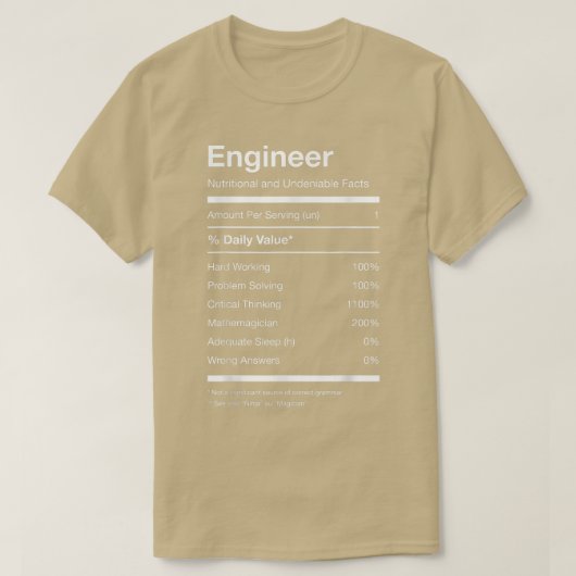T-shirt Engineer Nutrition (Design devant)