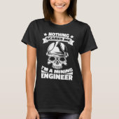 T-shirt Engineering Skull Civil Aerospace Mining Engineer (Devant)