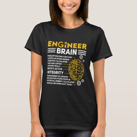 T-shirt Engineers Brain industrial engineering Computer ci (Devant)
