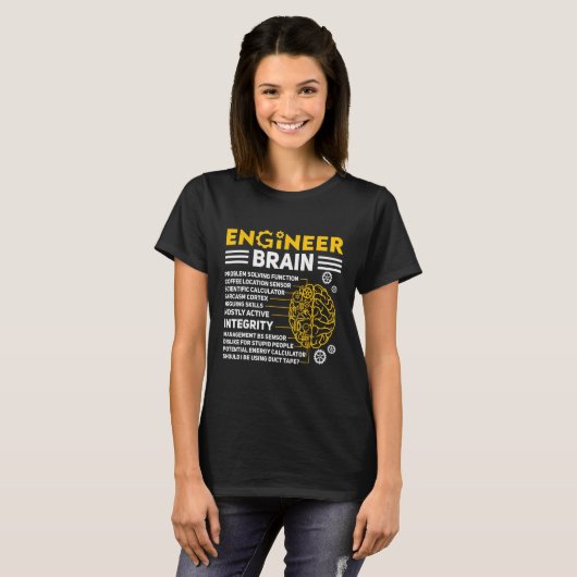 T-shirt Engineers Brain industrial engineering Computer ci (Devant entier)
