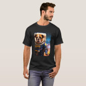 T-shirt English Bulldog Astronaut Outer Space Bulldog 2 (Devant entier)