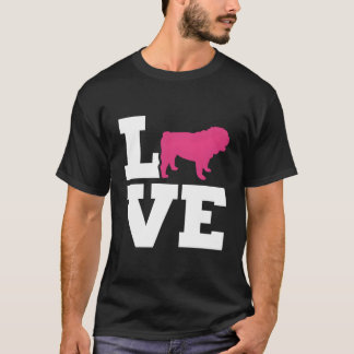 T-shirt English Bulldog Love
