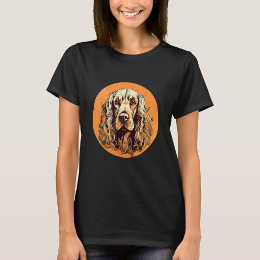 T-shirt English Cocker Spaniel Dog Cute Breed Dog Design (Devant)